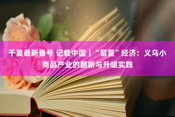 千夏最新番号 记载中国｜“留量”经济：义乌小商品产业的翻新与升级实践