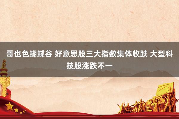 哥也色蝴蝶谷 好意思股三大指数集体收跌 大型科技股涨跌不一