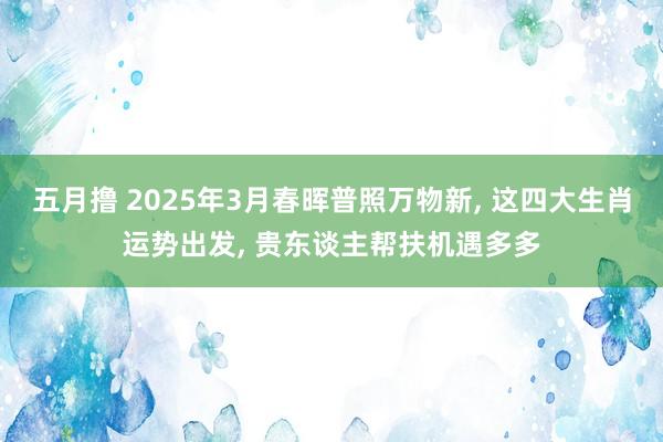 五月撸 2025年3月春晖普照万物新， 这四大生肖运势出发， 贵东谈主帮扶机遇多多