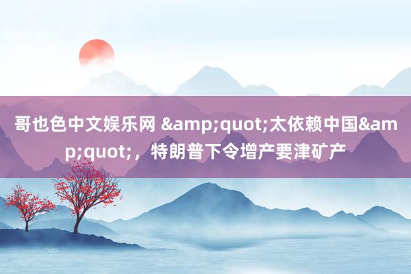 哥也色中文娱乐网 &quot;太依赖中国&quot;，特朗普下令增产要津矿产